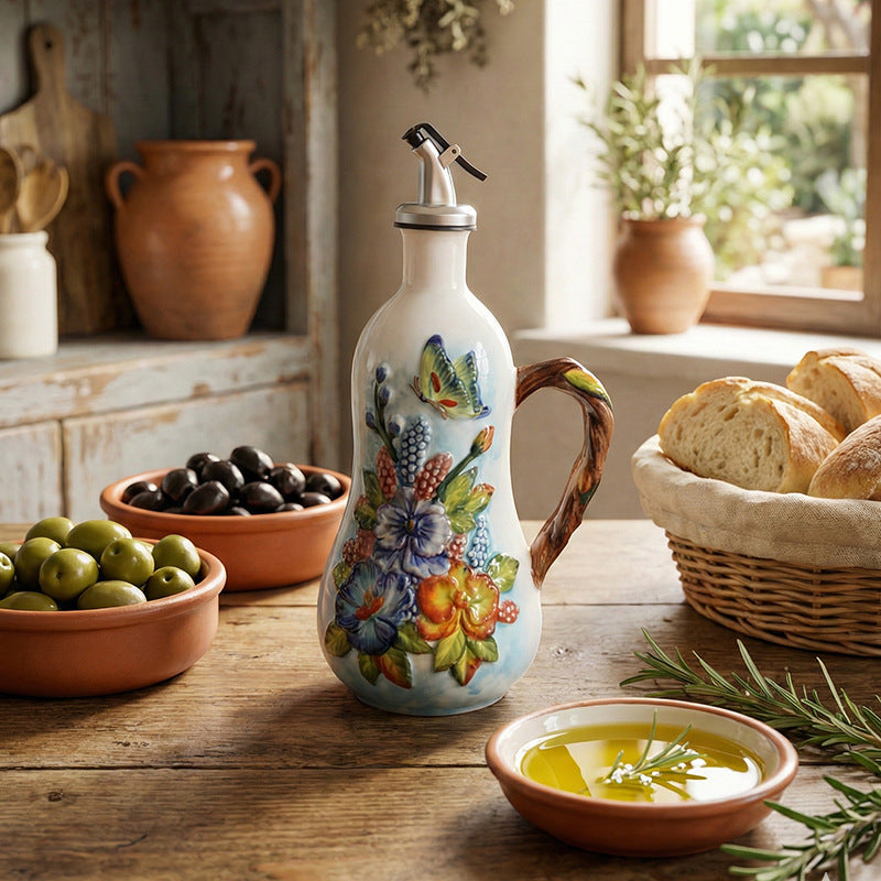 Retro Style Ceramic Vinegar and Oil Bottle