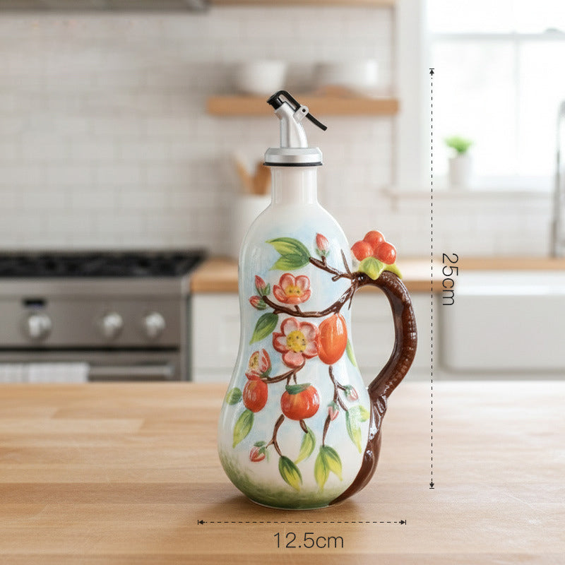 Retro Style Ceramic Vinegar and Oil Bottle