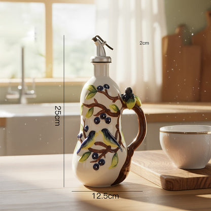 Retro Style Ceramic Vinegar and Oil Bottle