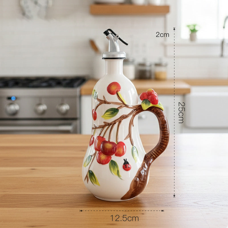 Retro Style Ceramic Vinegar and Oil Bottle
