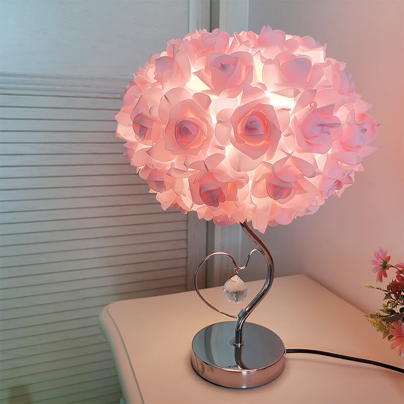 Rose Crystal Desk Lamp