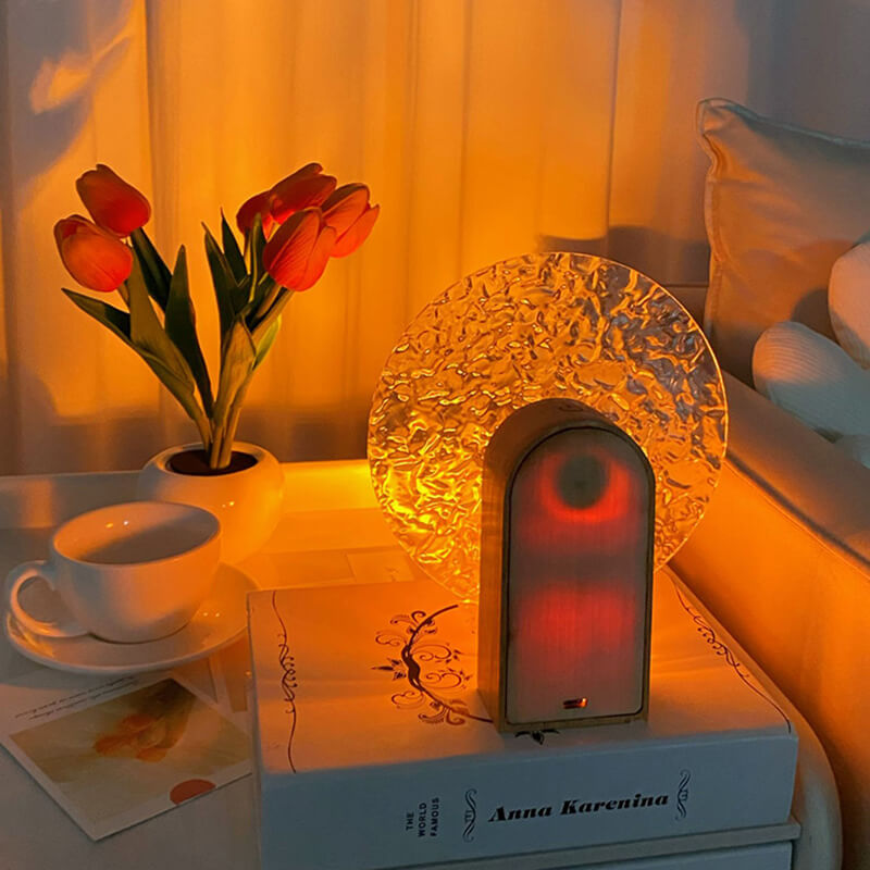 Rotating Water Ripple Night Lamp