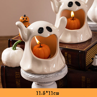 Halloween Ghost Candlestick Decoration