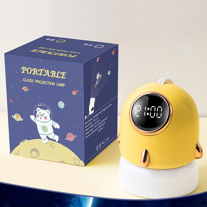 Alarm clock star projection lamp-Yellow