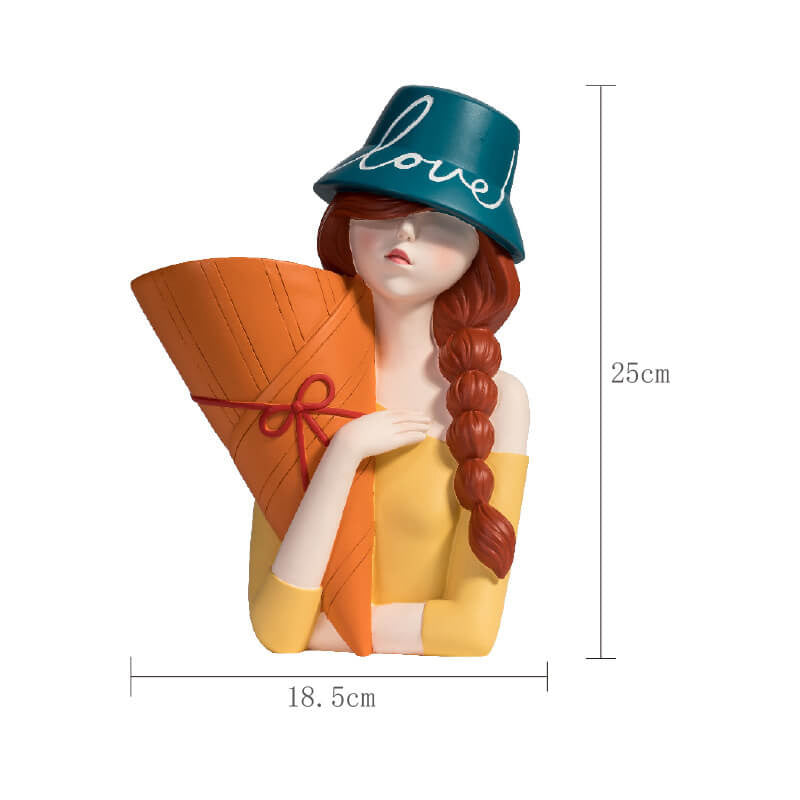 Hip Hop Girl Resin Decoration