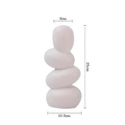 Shaped Pebble Ceramic Vase