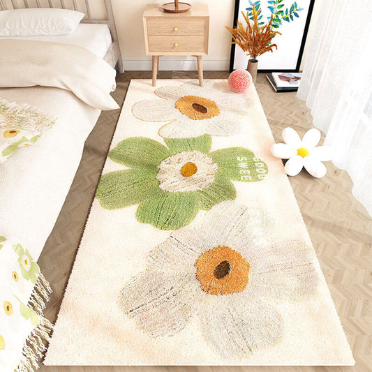 Simple Flower Plush Carpet