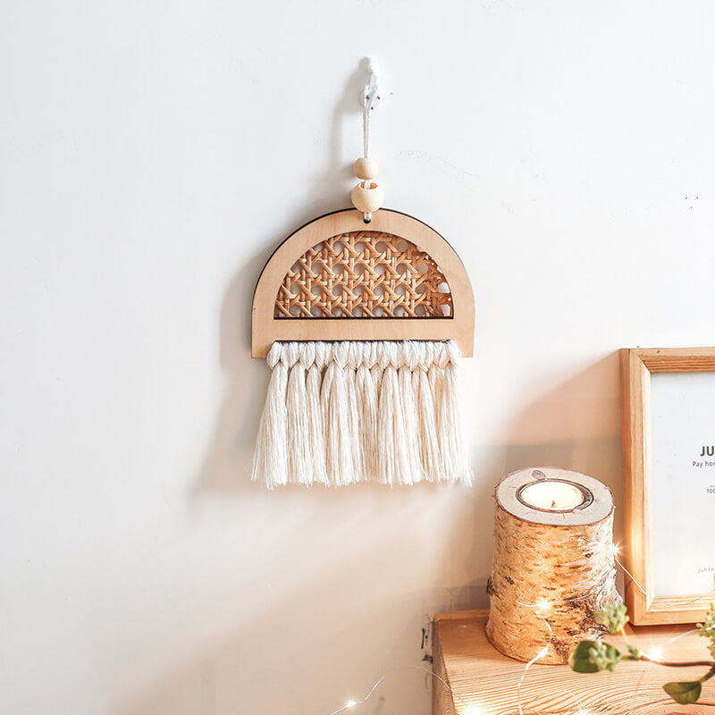 Simple Hand Woven Tassel Wall Hanging