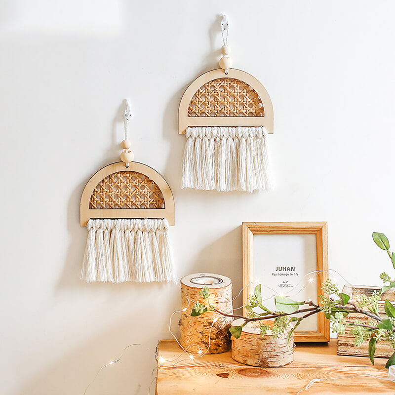 Simple Hand Woven Tassel Wall Hanging