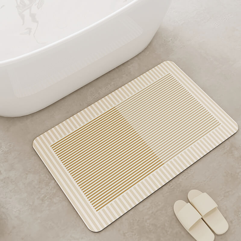 Simple Line Diatom Mud Bath Mat