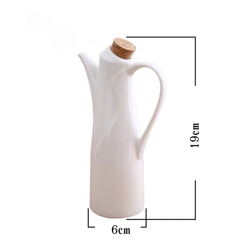 Simple Pure Color Ceramic Oil Bottle