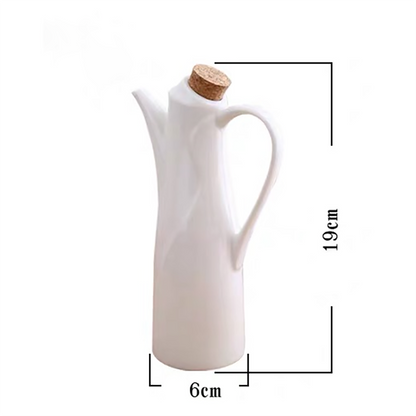 Simple Pure Color Ceramic Oil Bottle