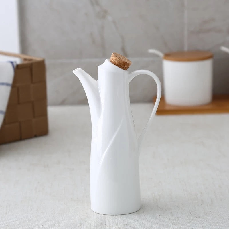 Simple Pure Color Ceramic Oil Bottle