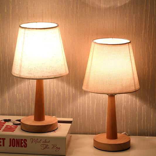 Simple Raw Wood Table Lamp