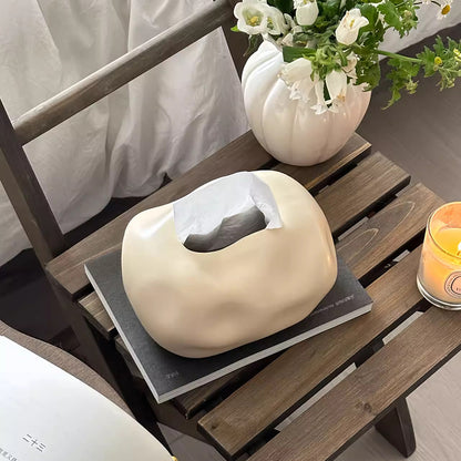 Simple Solid Color Ceramic Tissue Box