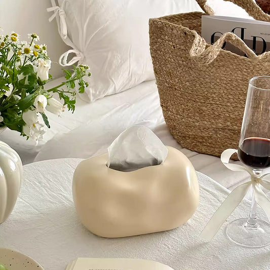 Simple Solid Color Ceramic Tissue Box