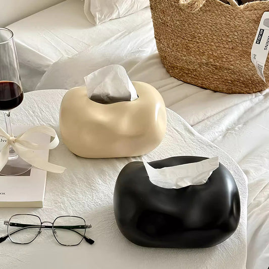 Simple Solid Color Ceramic Tissue Box