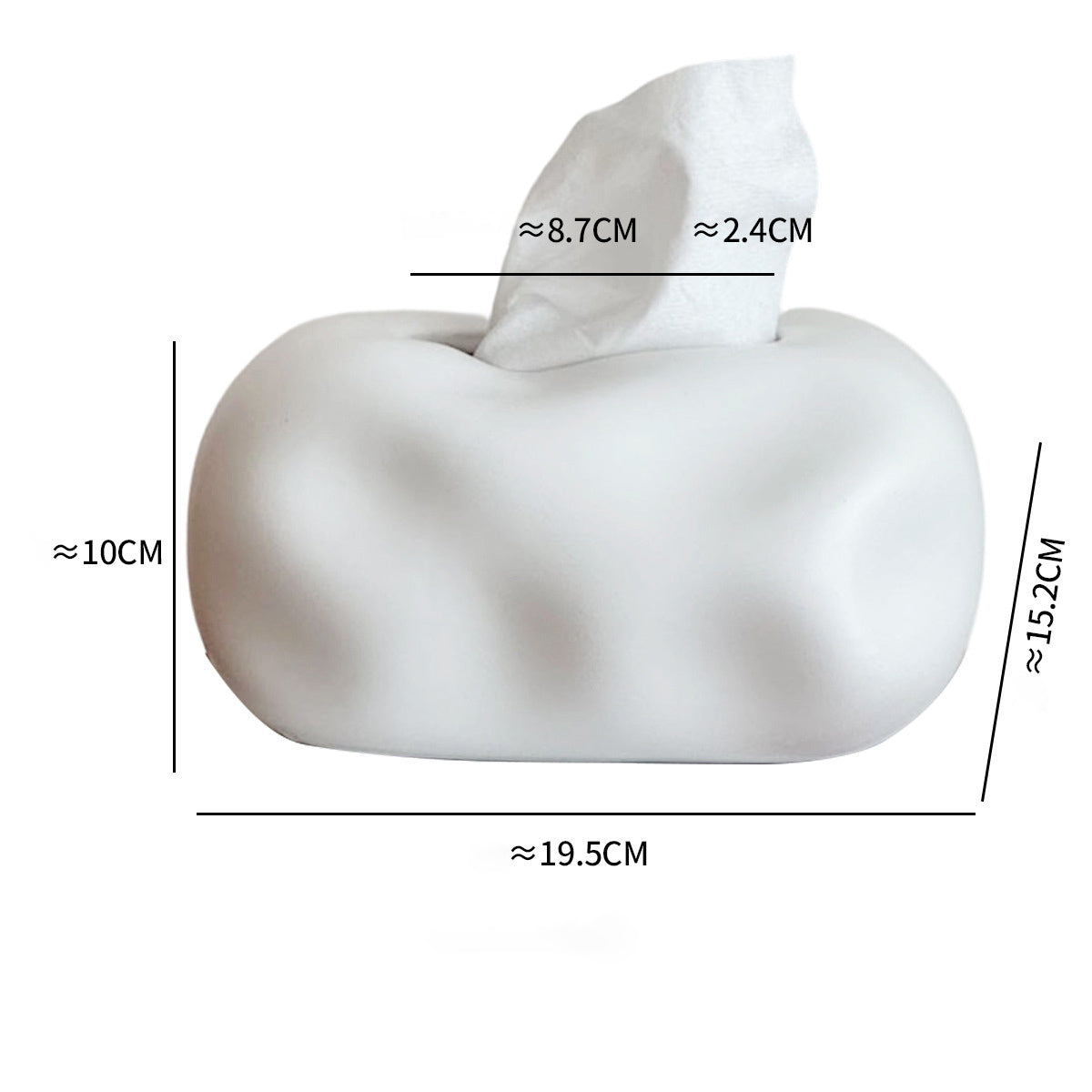 Simple Solid Color Ceramic Tissue Box