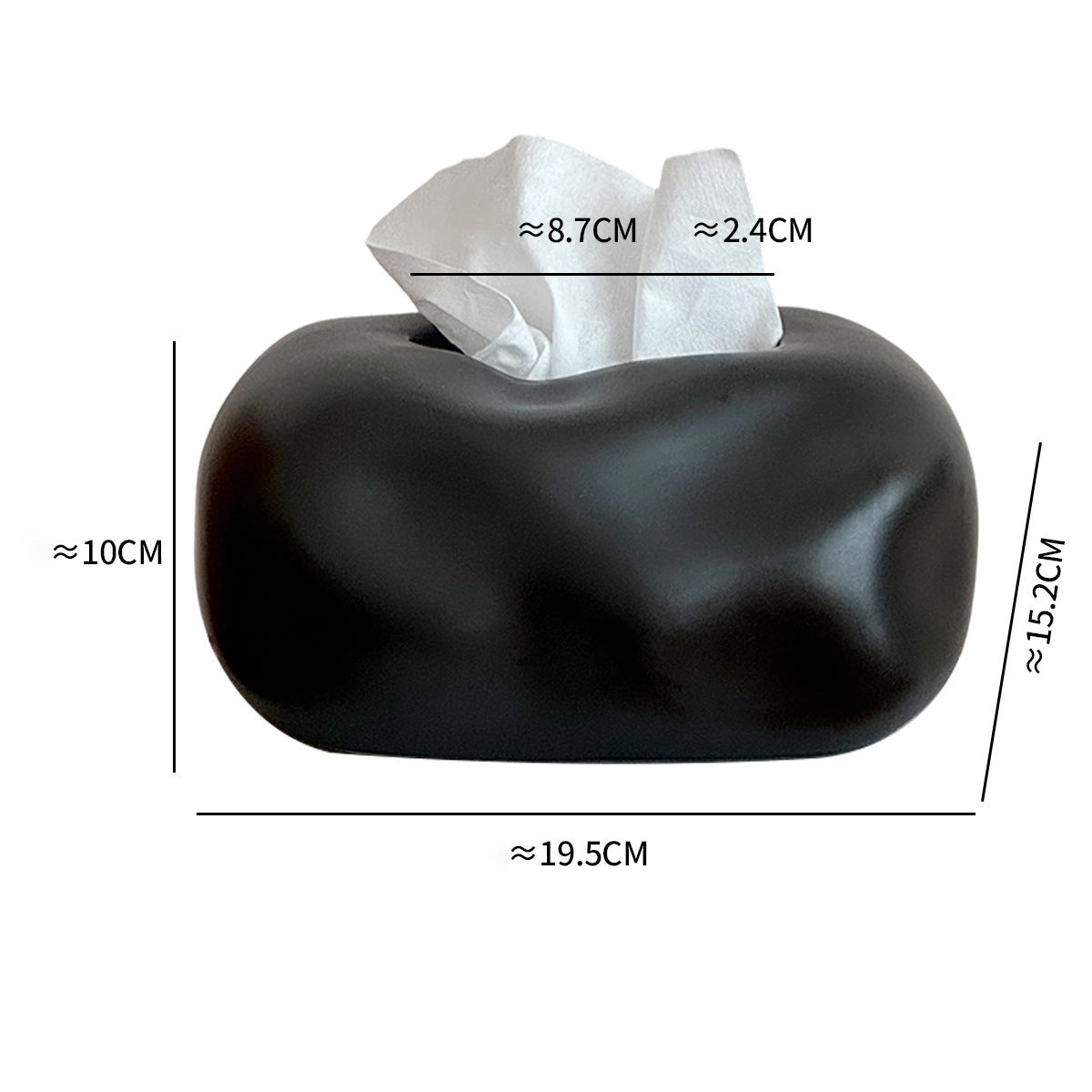 Simple Solid Color Ceramic Tissue Box