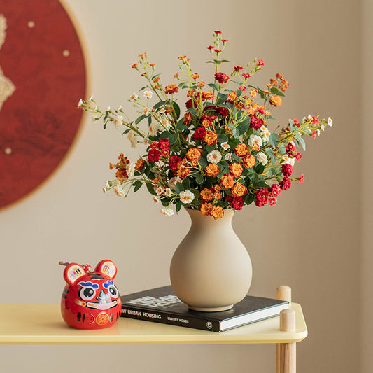 Simple Round Belly Ceramic Vase