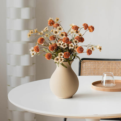 Simple Round Belly Ceramic Vase