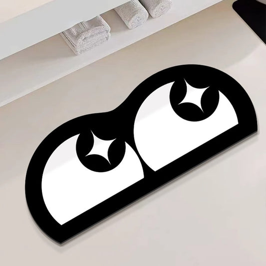 Slanted Eye Bathroom Floor Mat