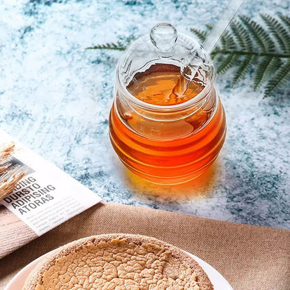 Small Bee Glass Honey Jar