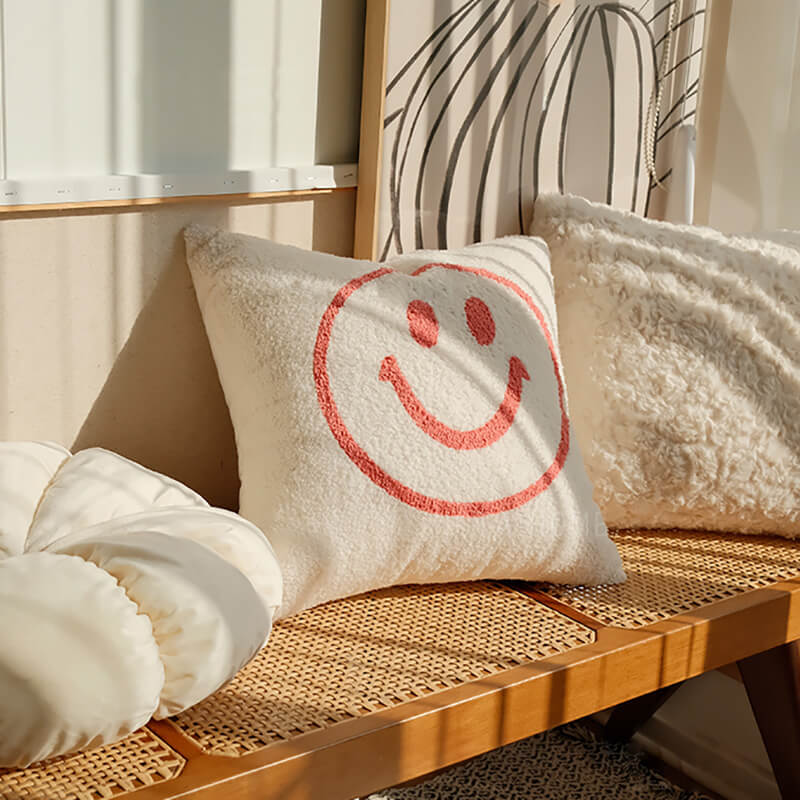 Smile Throw Pillow Cover