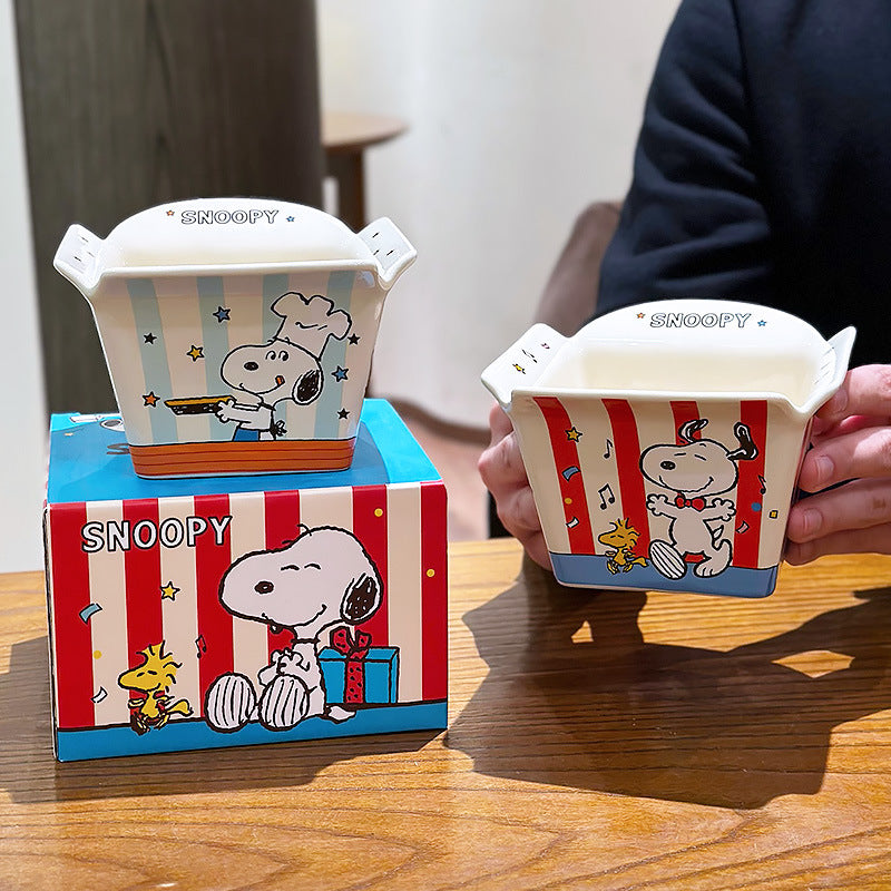 Snoopy Ceramic French Fry Bowl