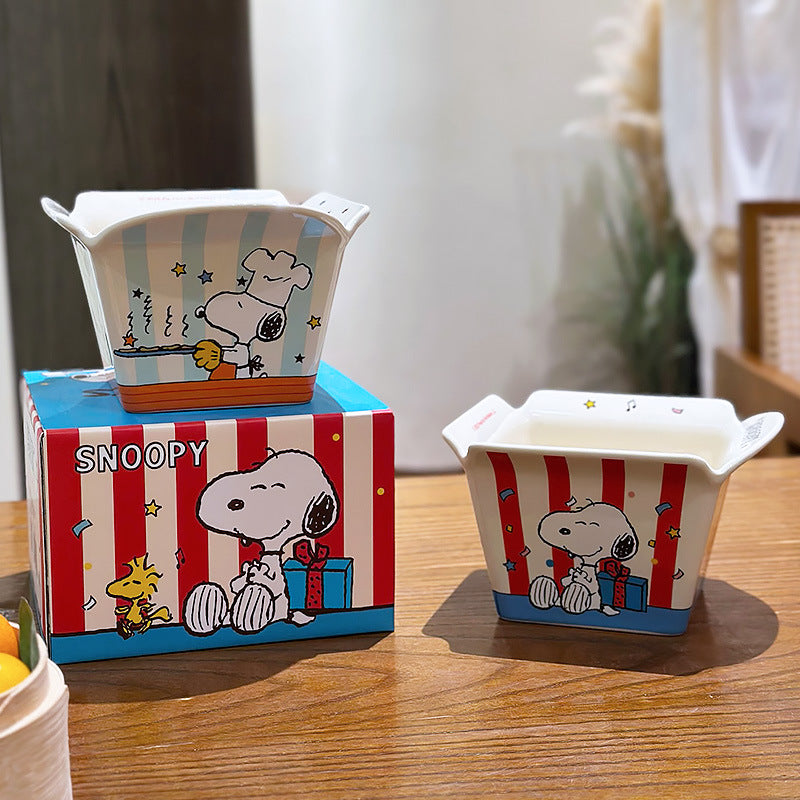 Snoopy Ceramic French Fry Bowl