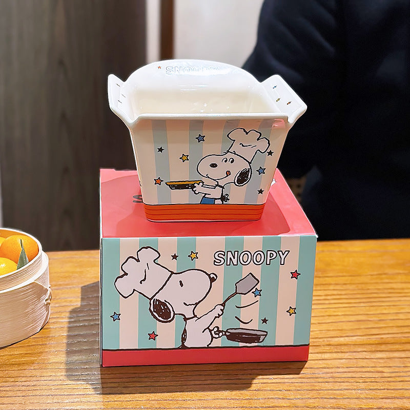 Snoopy Ceramic French Fry Bowl