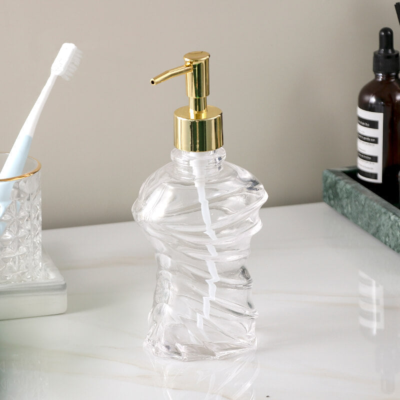 Spiral Glass Soap Dispenser