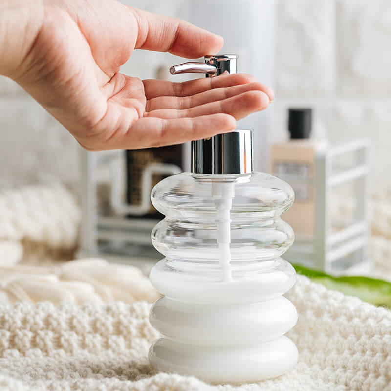 Spiral Glass Soap Dispenser