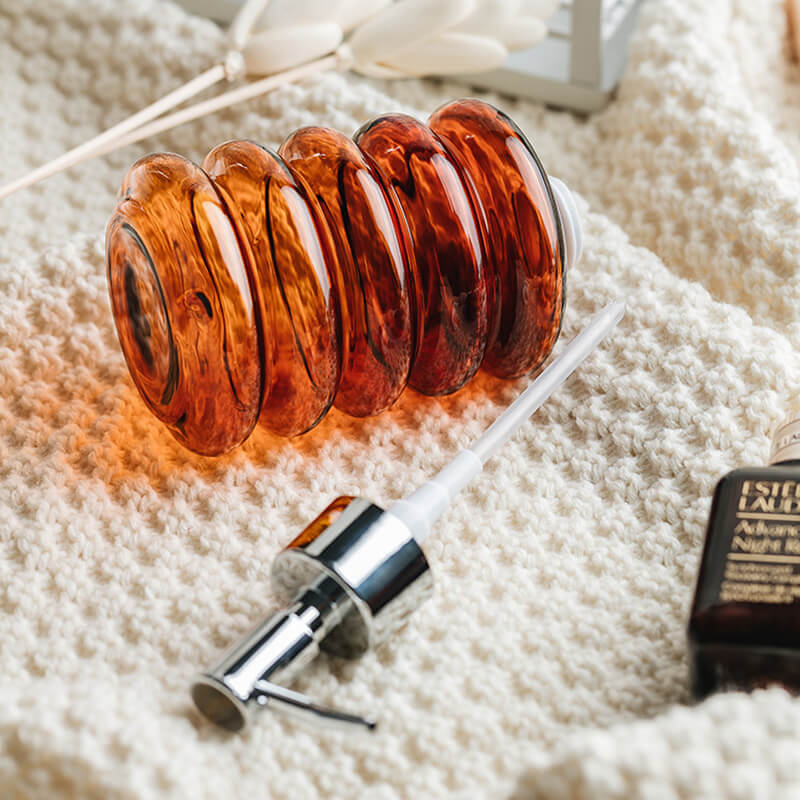 Spiral Glass Soap Dispenser