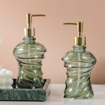 Spiral Glass Soap Dispenser