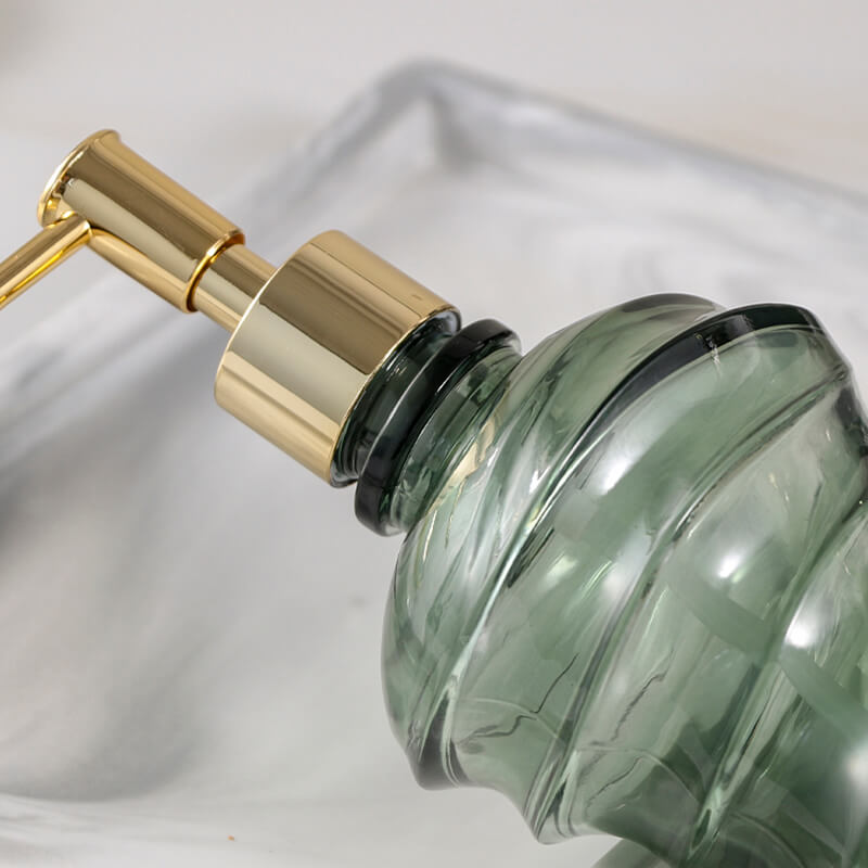 Spiral Glass Soap Dispenser