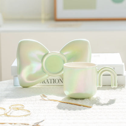 Spring Bowknot Ceramic Cup and Saucer