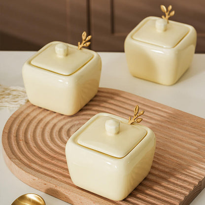 Square Ceramic Seasoning Jar Set