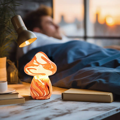 Stained Glass Mushroom Lamp