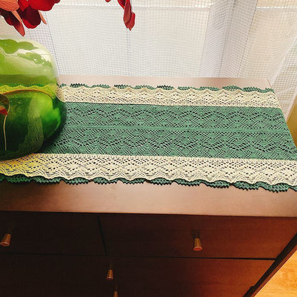 Stitching Macrame Hollow Cotton Thread Table Runner