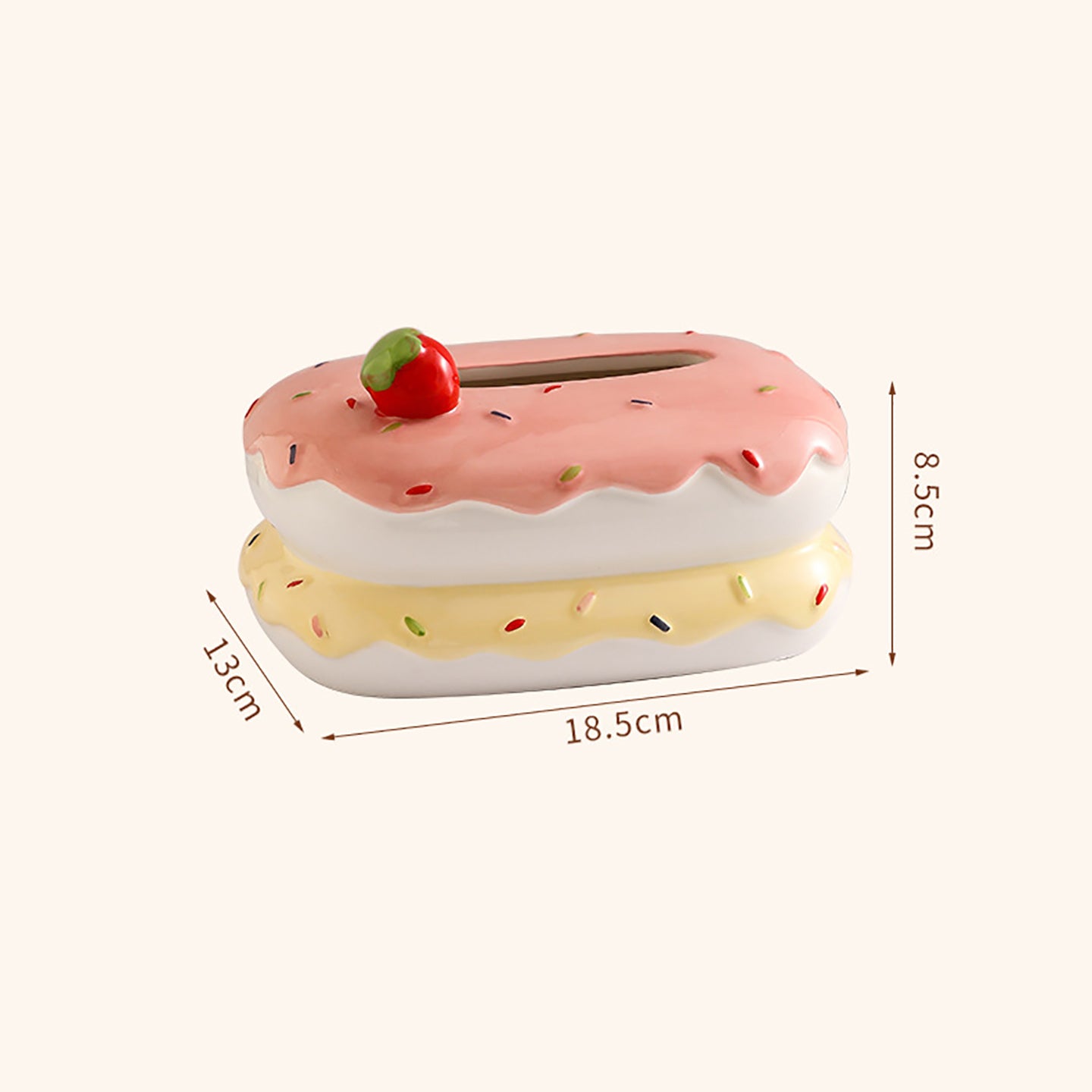 Strawberry Burger Ceramic Tissue Box