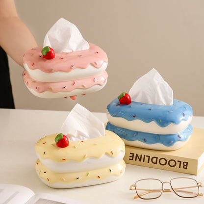 Strawberry Burger Ceramic Tissue Box