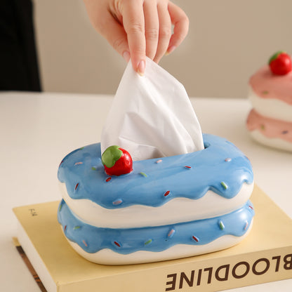 Strawberry Burger Ceramic Tissue Box
