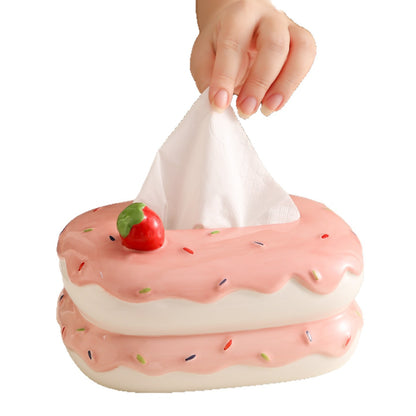 Strawberry Burger Ceramic Tissue Box