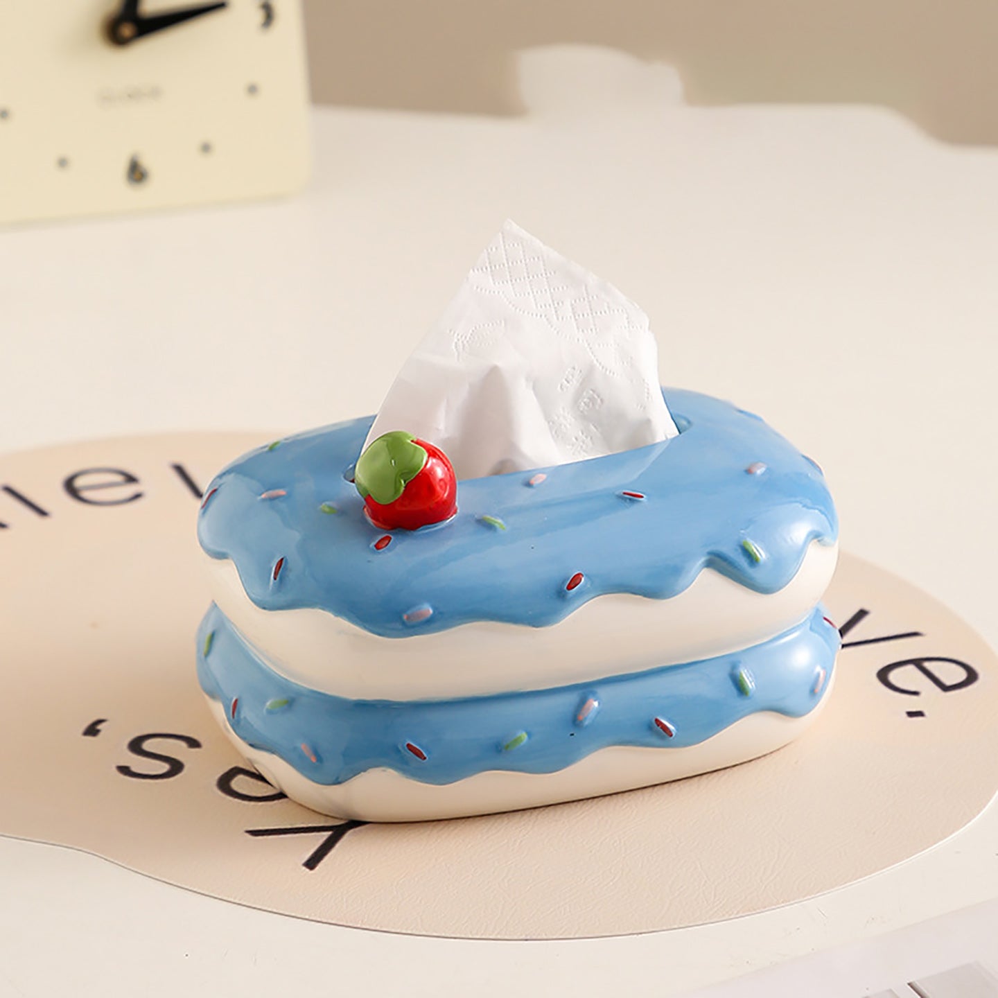 Strawberry Burger Ceramic Tissue Box