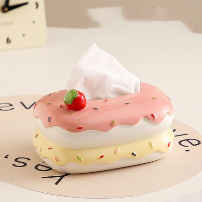Strawberry Burger Ceramic Tissue Box