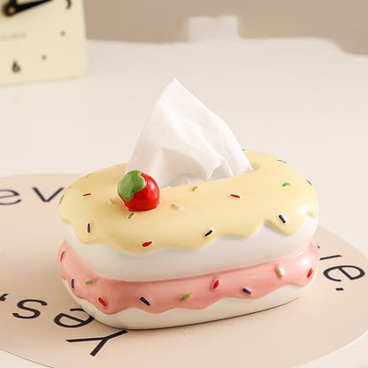 Strawberry Burger Ceramic Tissue Box