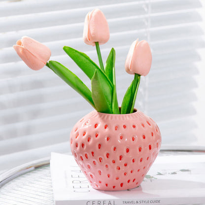 Strawberry Ceramic Vase