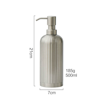 Striped Stainless Steel Soap Dispenser