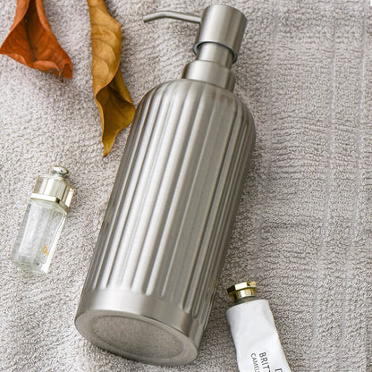 Striped Stainless Steel Soap Dispenser